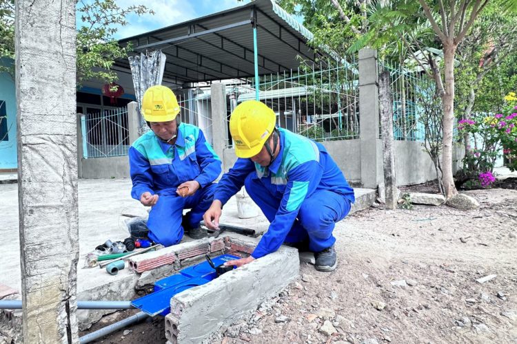 Phumy Wasuco hoàn thành lắp nước cho các hộ dân khu phố Phú Hà